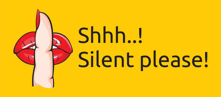 Silent please signのイラスト素材