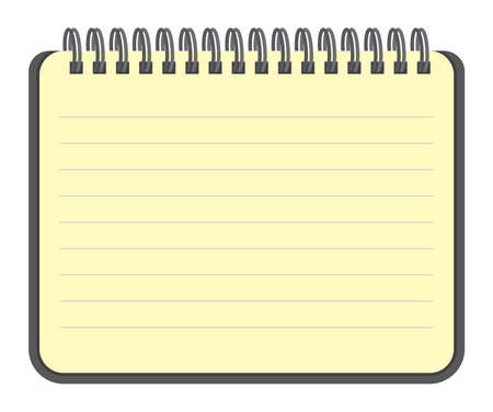 notebook blank with metal wireのイラスト素材