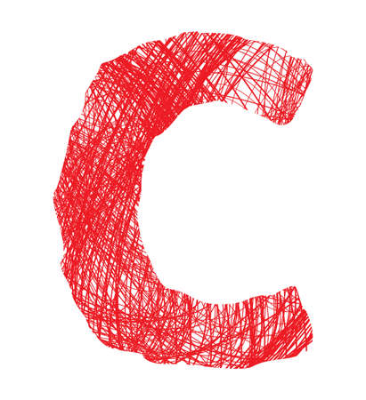 sketch letter isolated on white backgroundのイラスト素材