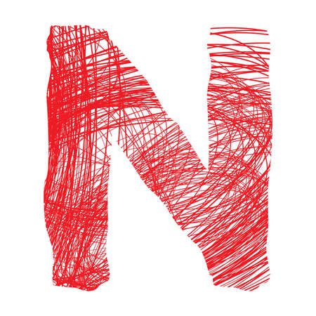 sketch letter isolated on white backgroundのイラスト素材