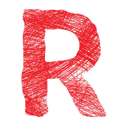 sketch letter isolated on white backgroundのイラスト素材
