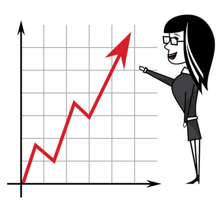 Business woman presentingのイラスト素材