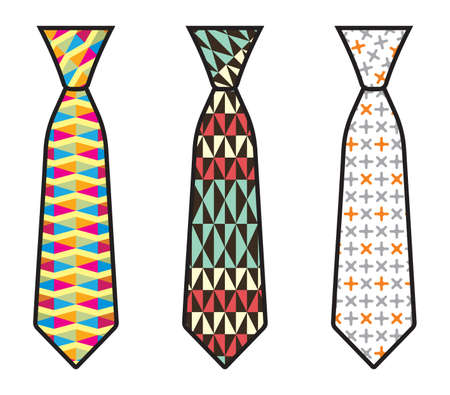 Set of Vector Tiesのイラスト素材