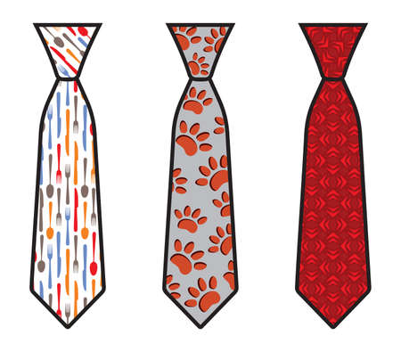 Set of Vector Tiesのイラスト素材