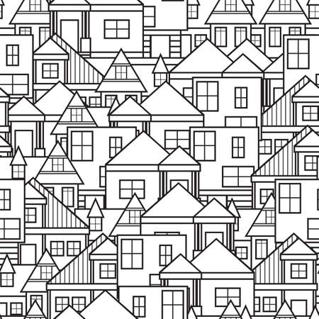House seamless patternのイラスト素材