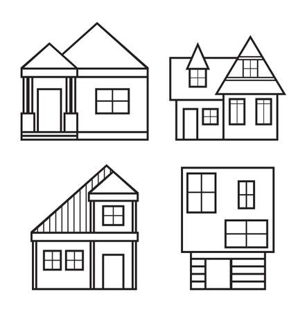 Vector housesのイラスト素材