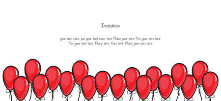 Balloons templateのイラスト素材