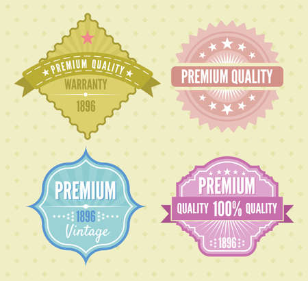 Vector set vintage labelsのイラスト素材