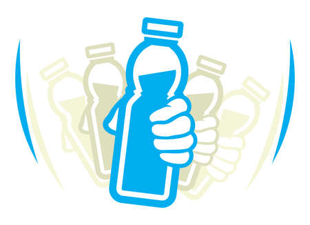 Shake bottle of yogurt before useのイラスト素材