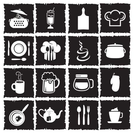 Kitchen iconsのイラスト素材