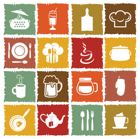 Kitchen iconsのイラスト素材