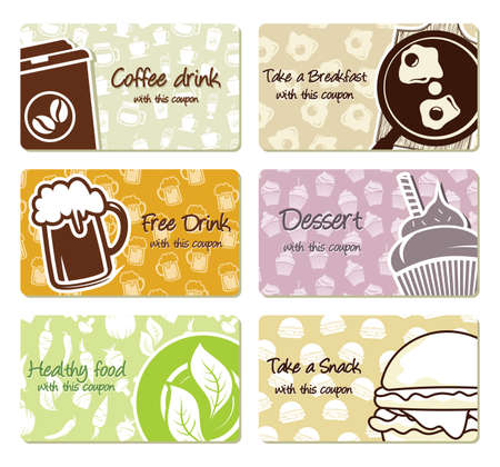 Food labels and couponsのイラスト素材
