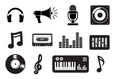 Music iconsのイラスト素材