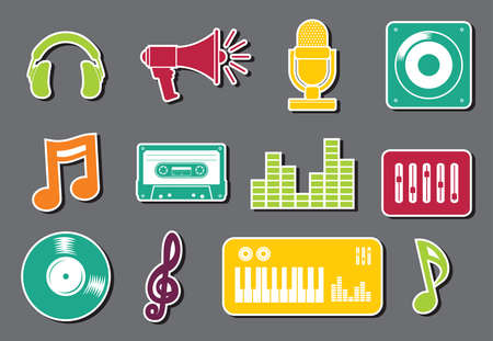 Music iconsのイラスト素材
