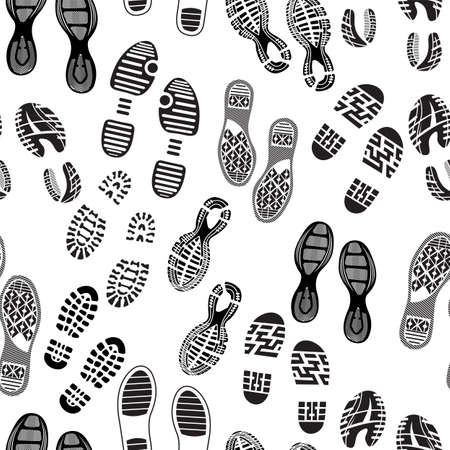 imprint soles shoes patternのイラスト素材