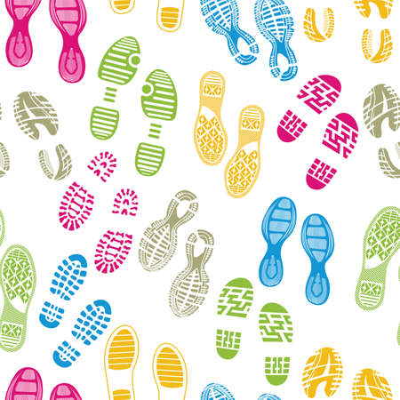 imprint soles shoes patternのイラスト素材