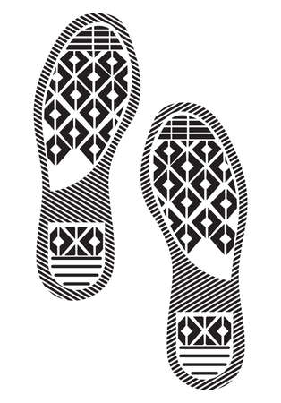 imprint soles shoes - sneakersのイラスト素材