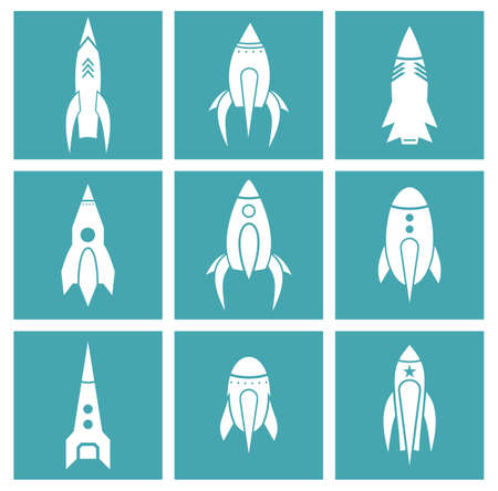 Rocket iconsのイラスト素材