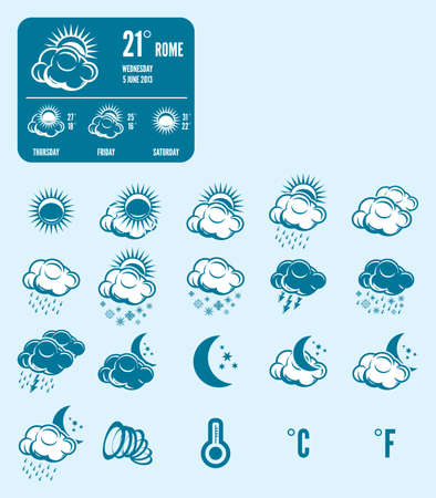 weather iconsのイラスト素材