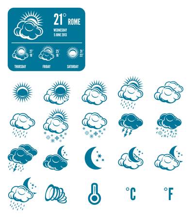weather iconsのイラスト素材