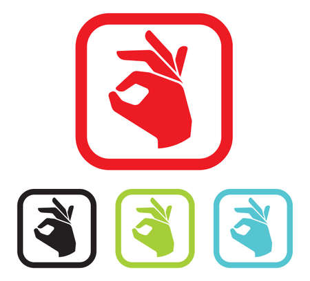 human okay hand signのイラスト素材