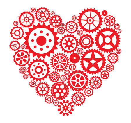 Heart from gearsのイラスト素材