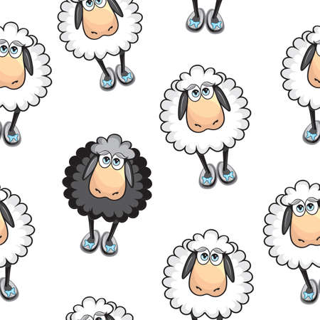 Sheep Seamless patternのイラスト素材