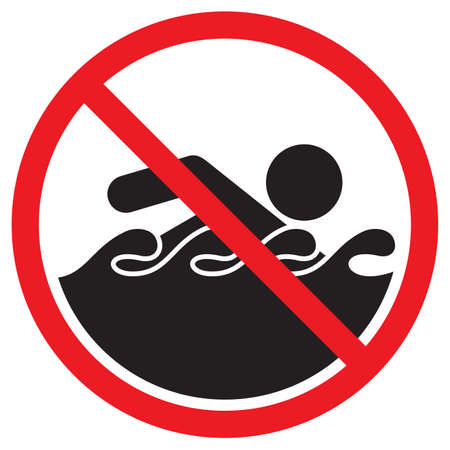 No Swimming signのイラスト素材