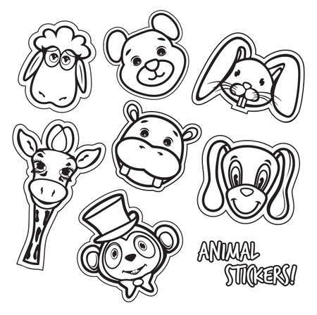 Cute animal cardのイラスト素材