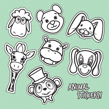 Cute animal cardのイラスト素材
