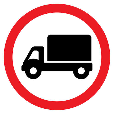 Truck Road Signのイラスト素材