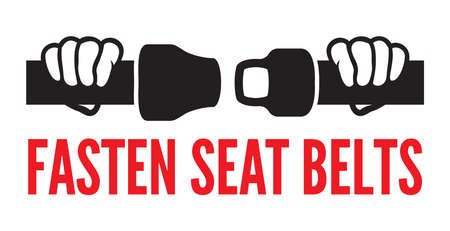Fasten your seat belts iconのイラスト素材
