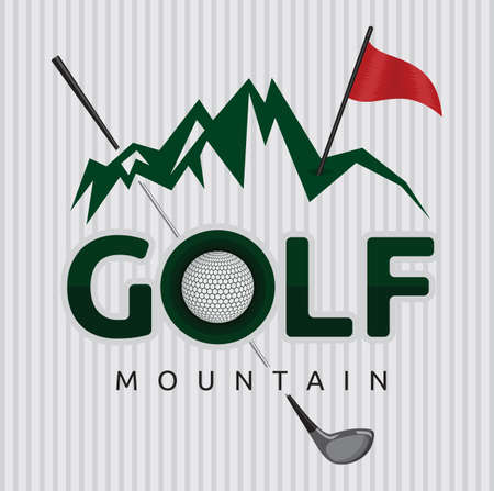 Golf poster templateのイラスト素材