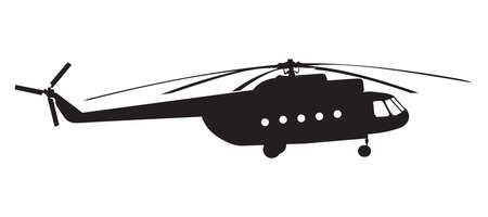 Silhouette of a helicopterのイラスト素材