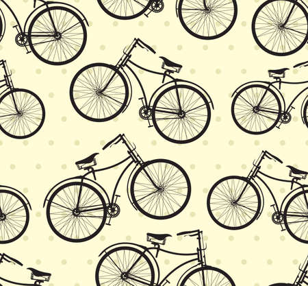 Retro bike patternのイラスト素材