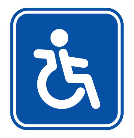handicap or wheelchair person symbolのイラスト素材