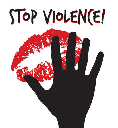 stop violence signのイラスト素材