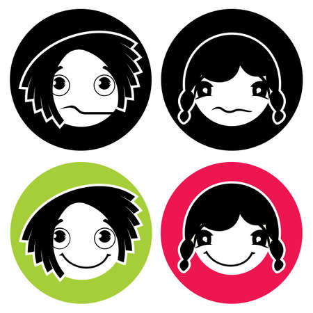 Face Expression Iconsのイラスト素材