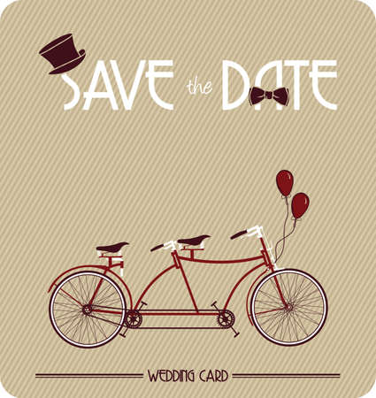 Save the Date retro posterのイラスト素材