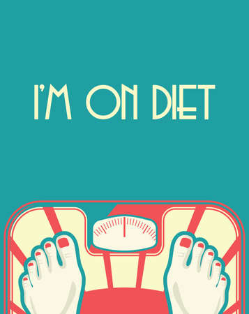 Diet concept posterのイラスト素材