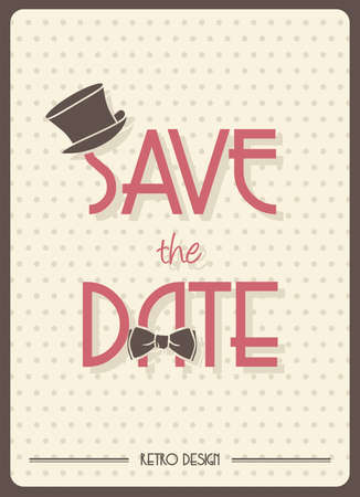 Save the Date retro posterのイラスト素材