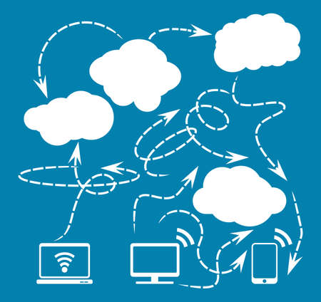 Cloud computingのイラスト素材