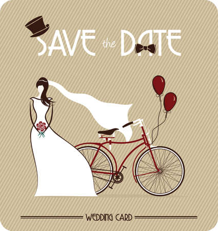 Save the Date retro posterのイラスト素材