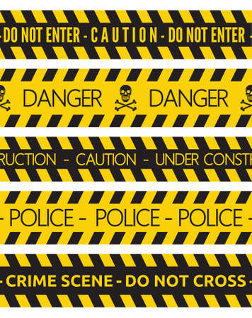 police security tapesのイラスト素材