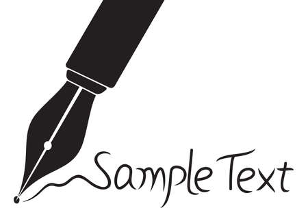 Fountain pen template cardのイラスト素材