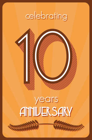 10 years anniversaryのイラスト素材