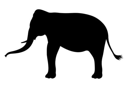 Elephant silhouetteのイラスト素材