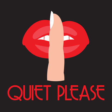 Quiet please signのイラスト素材