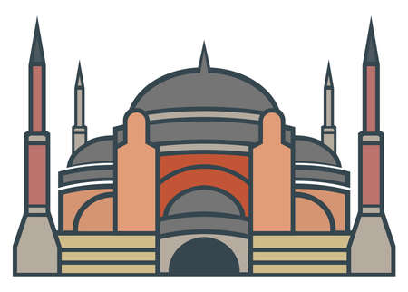 Hagia Sophia, Istanbul - simple iconのイラスト素材