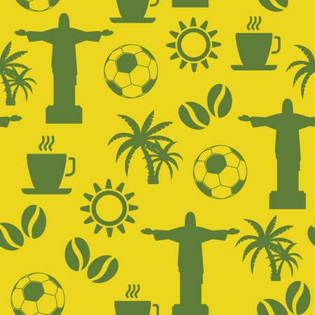 Seamless Brazil patternのイラスト素材
